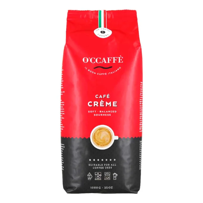 Zrnková káva O´CCAFFÉ Café Crème rosso