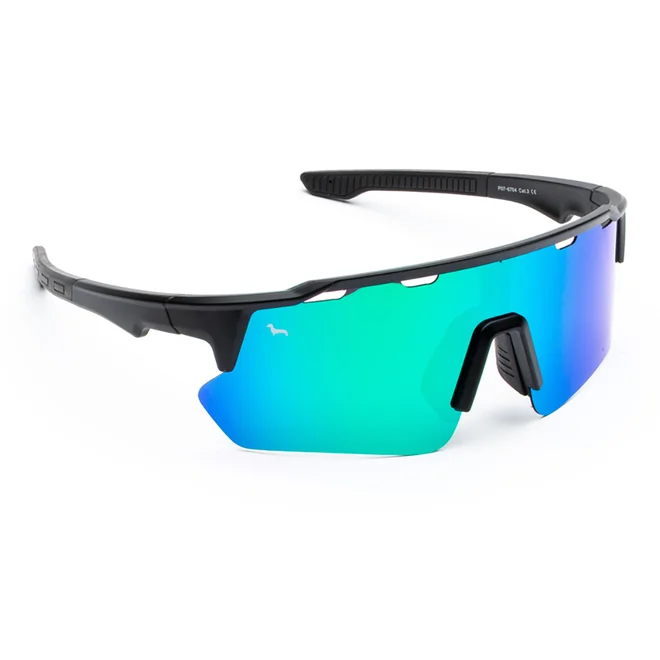 Černé polarizační brýle Kašmir Sport Cycle 3.0 SCC11 - skla modro-zelená zrcadlová