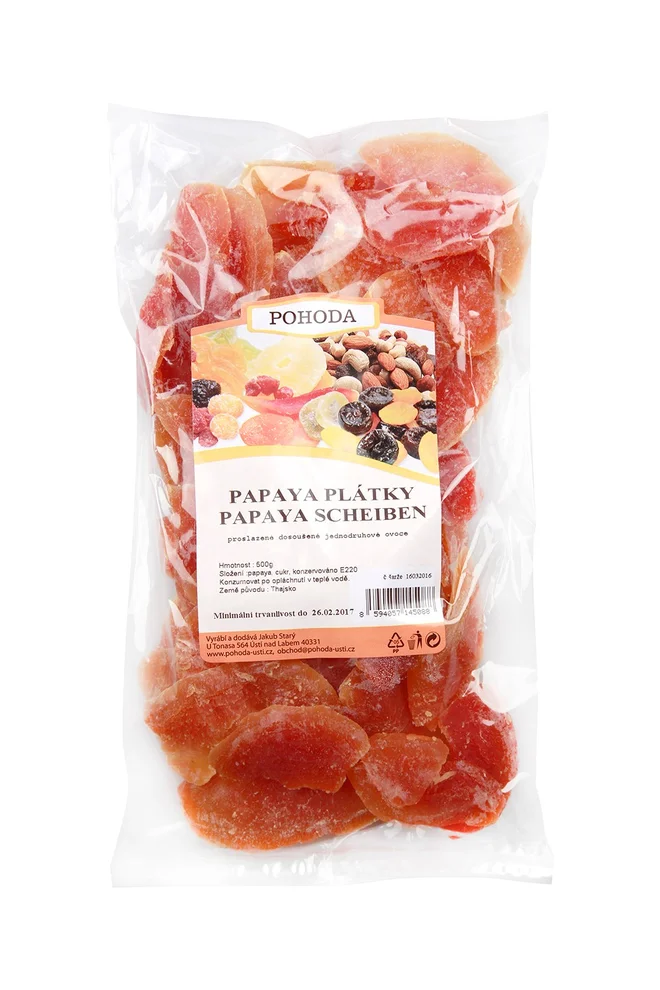 500 g Papaya plátky sladené