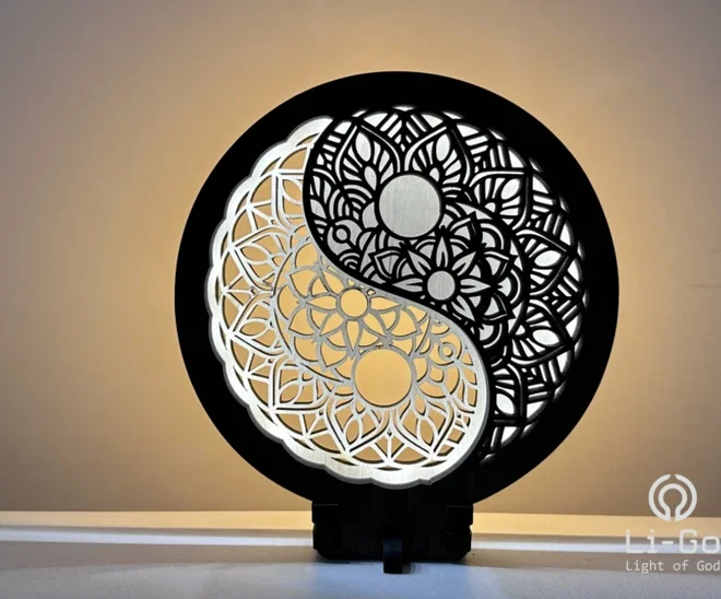 Obrazová lampa "Jing Jang"