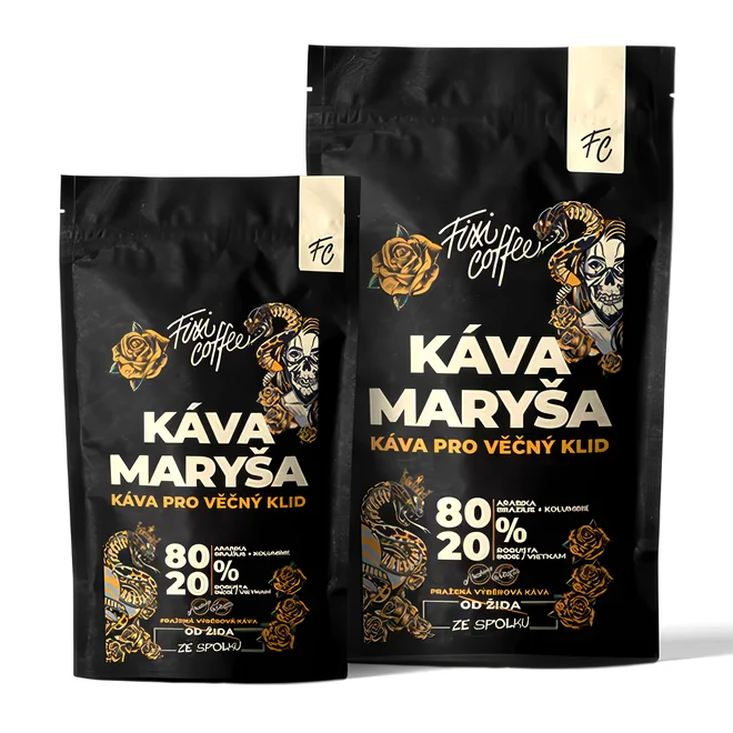 Káva z českej pražiarne "Káva Maryša" (balenie: doypack)