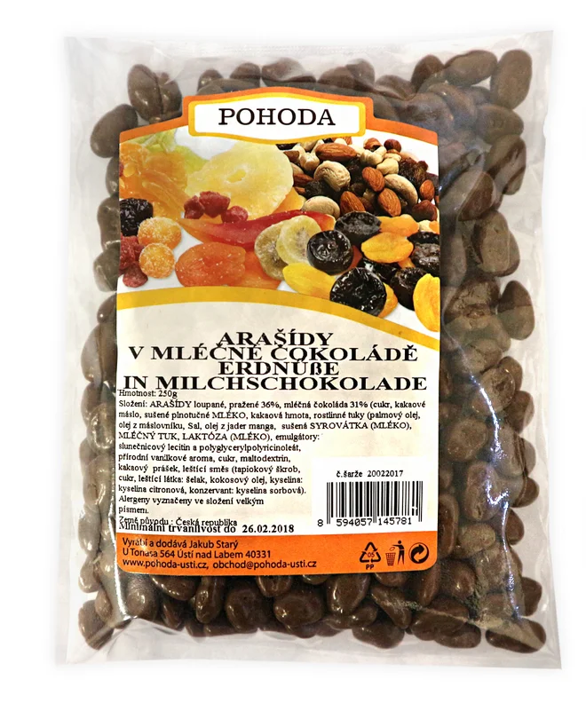 250 g Arašidy v mliečnej čokoláde