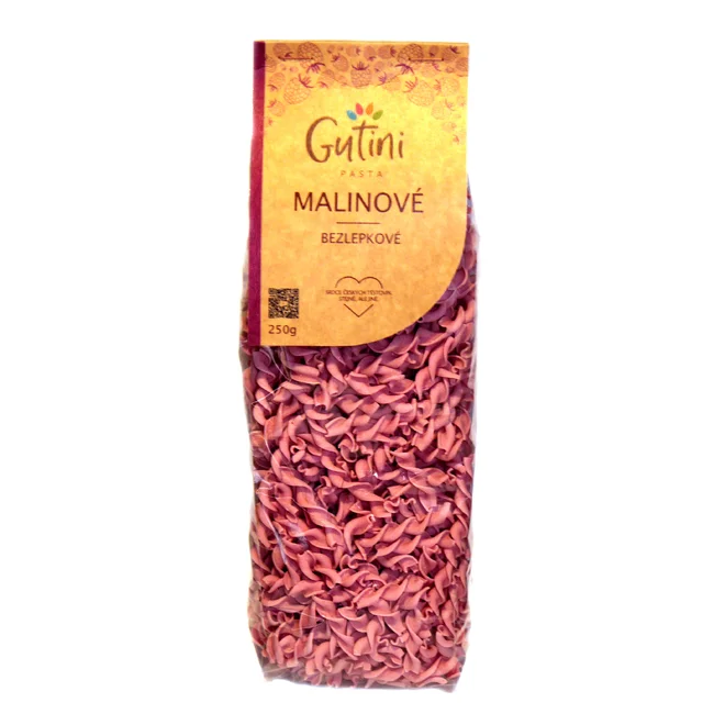 Malinové těstoviny bez lepku a kukuřičné mouky (250 g)
