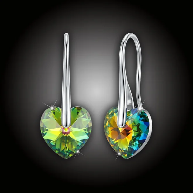 Náušnice Srdce Swarovski® Medium Vitrail