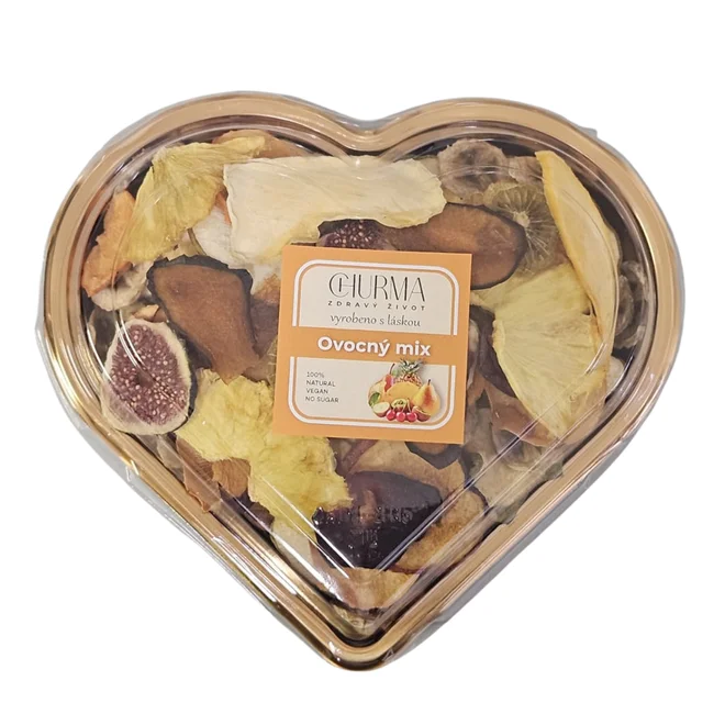 150 g Sušené ovocie českej kvality (MIX plodov - srdce)