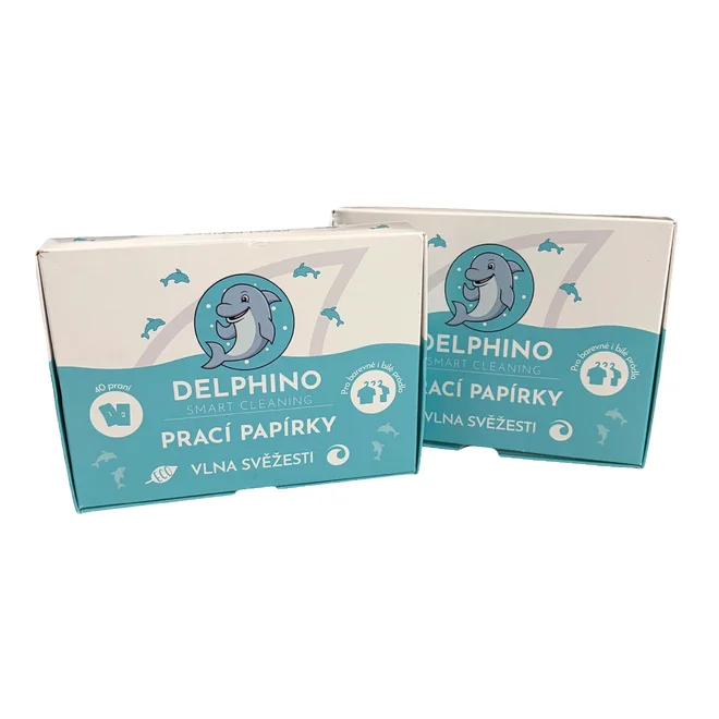 2x Ekologické prací papírky Delphino, 2×40 dávek