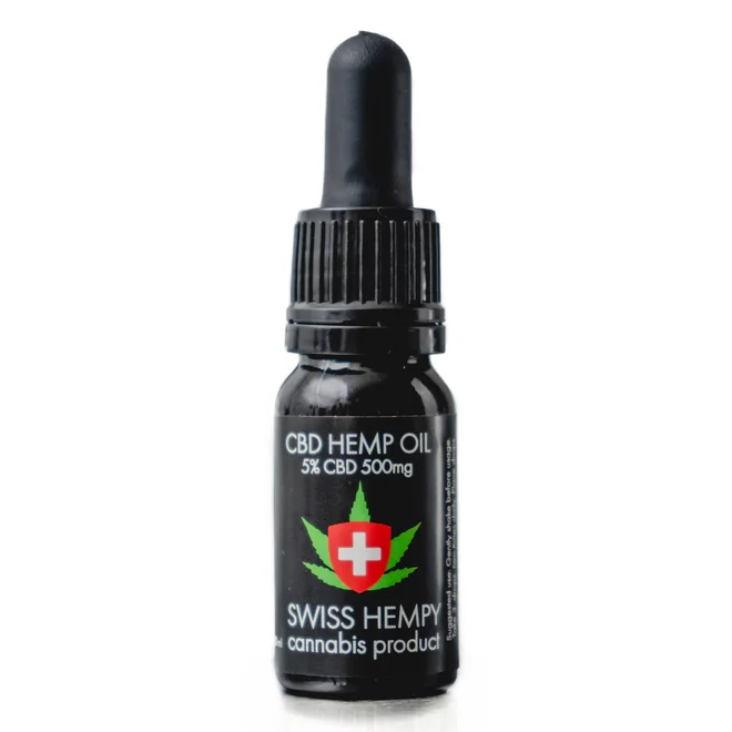 5% CBD olej 500 mg Swisshempy (10 ml)