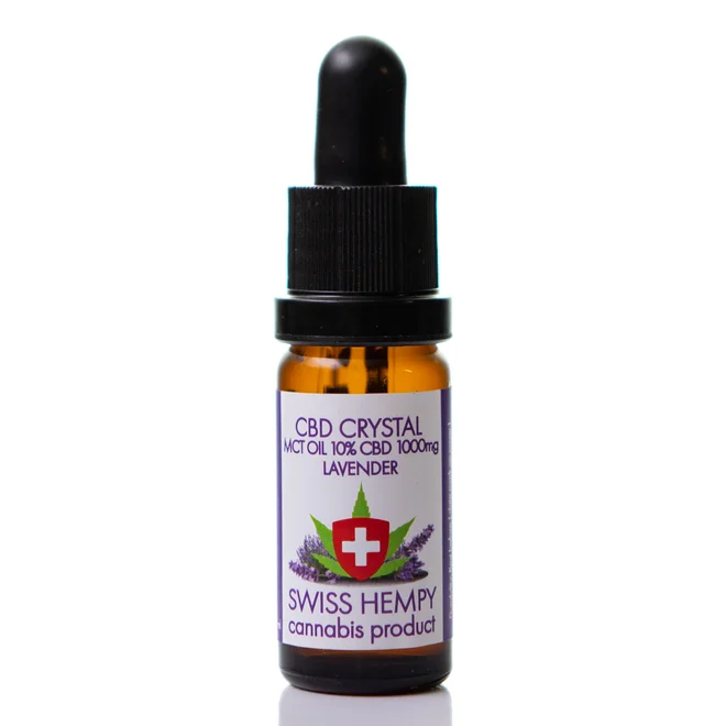 10% CBD olej 1000 mg Swisshempy Levandule (10 ml)