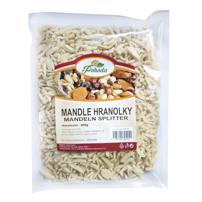 Mandle hranolky, 400 g