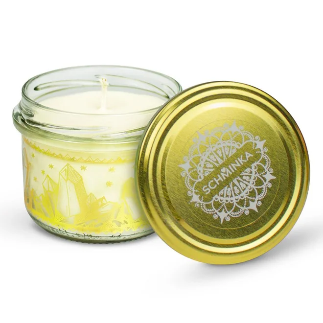 Vonná sójová svíčka 180 ml s krystalem - Křišťál