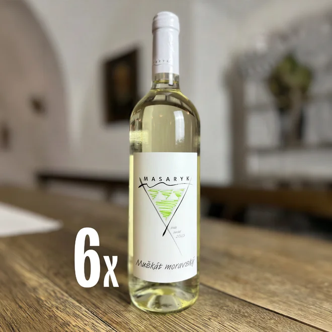 6 x 0,75 l Muškát moravský 2023