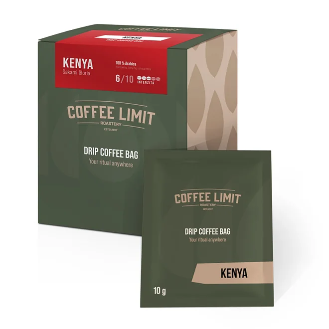 Drip coffee bag - Kenya Sakami Gloria, 5x 10 g