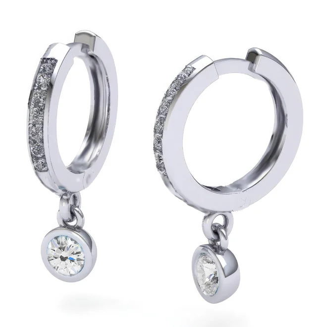 Náušnice s krystalky Elements - Zirconia