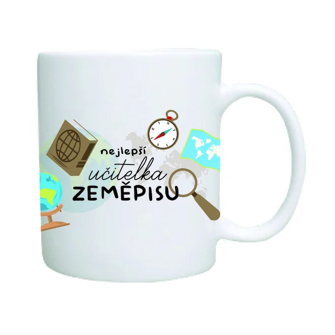 Hrnek pro učitelku zeměpisu