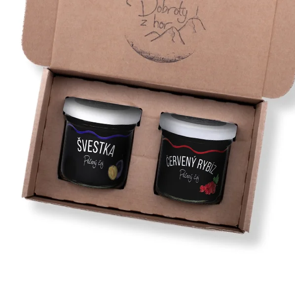 2 x 125 g Darčekové balenie pečených čajov (slivka+červená ríbezľa)