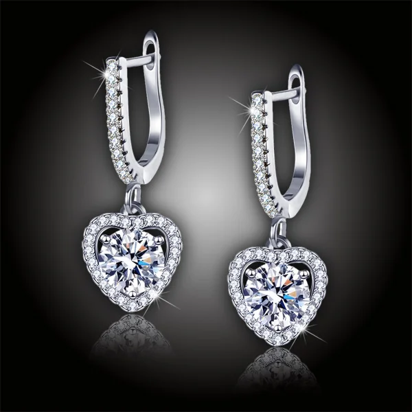 Náušnice La Diamantina Crystal Heart