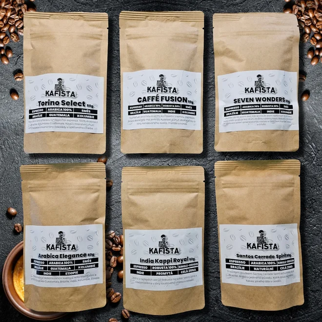 Degustační balíček kávy Kafista, 6x 50 g