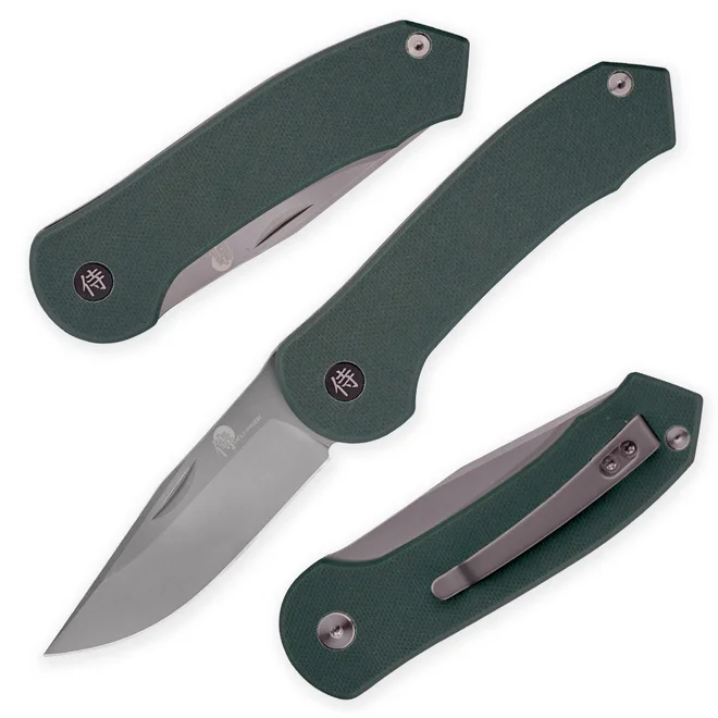 Zavírací nůž Dellinger Gun PVD-coated, VG-10 & G10 Green