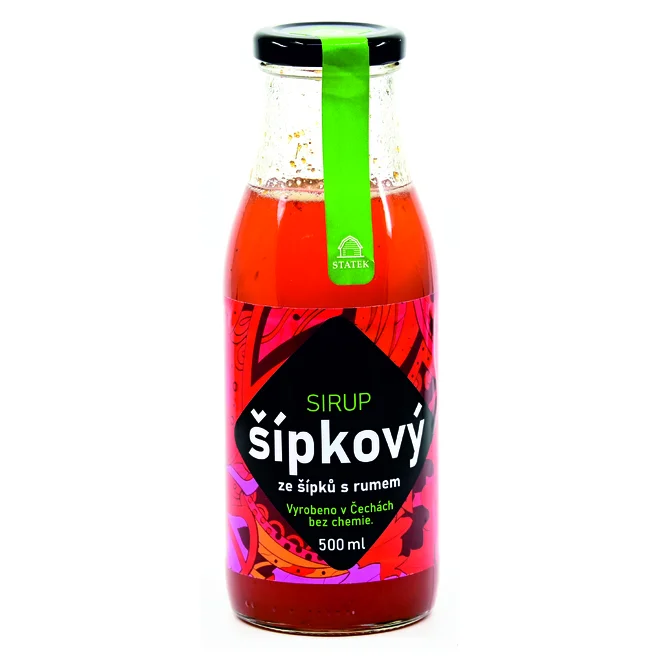 Šípkový sirup s rumem, 500 ml