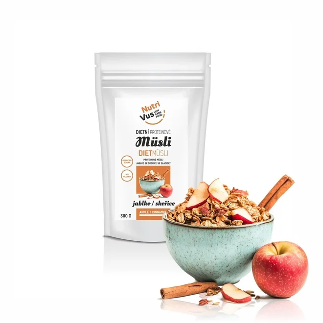 Proteinové müsli - jablko se skořicí