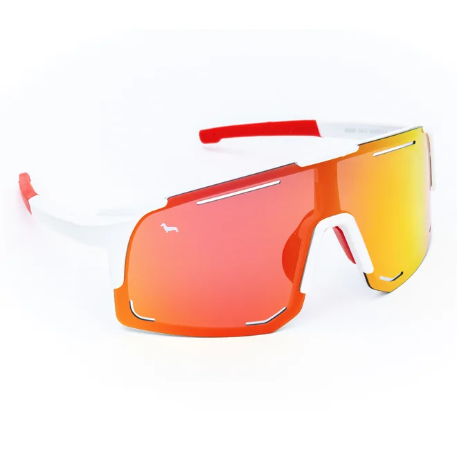Bílé polarizační brýle Kašmir Sport Sunset Polarized 2.0 SSP6 - skla oranžová zrcadlová