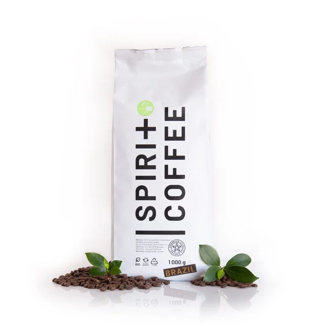 BIO Zrnková káva Spirit Coffee "Brazil Organic Fazenda Klem"