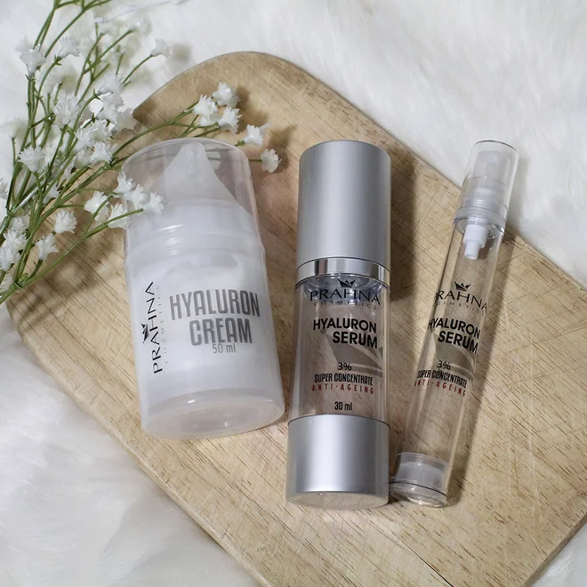 Balíček č. 2: 50 ml Koncentrát Kyseliny hyalurónovej (3 %) + 50 ml Liftingový krém s kyselinou hyalurónovou + 10 ml Koncentrát Kyseliny hyalurónovej (3 %)