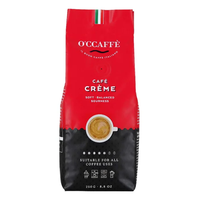 Zrnková káva O´CCAFFÉ Café Crème rosso