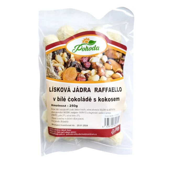 Lísková jádra Raffaello, 250 g