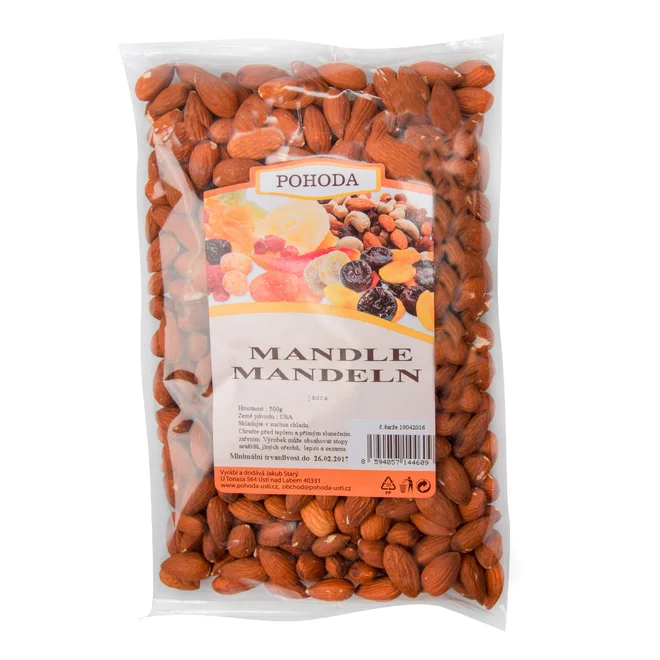 Mandle neloupané, 500 g