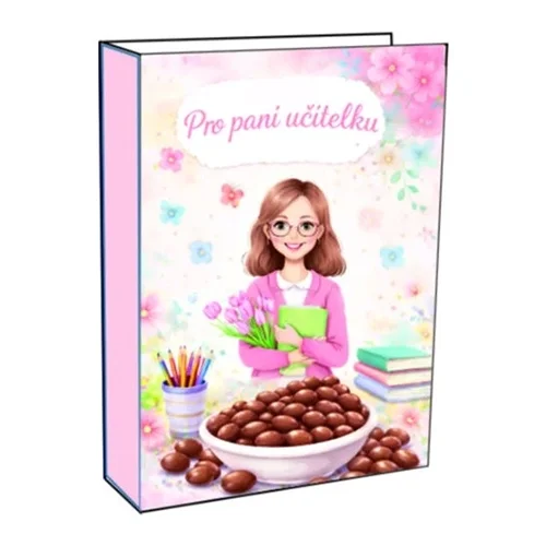 Mandle v čokoládě, 80 g - Dárková kniha "Pro paní učitelku"
