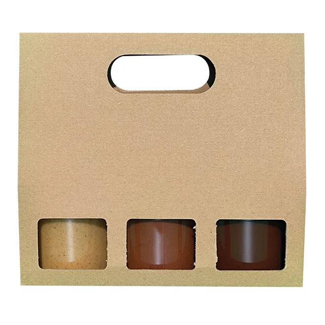 3 x 250 g Darčekové balenie medov v papierovej krabičke (škorica+kakao-liesk.oriešok+liesk. oriešok)