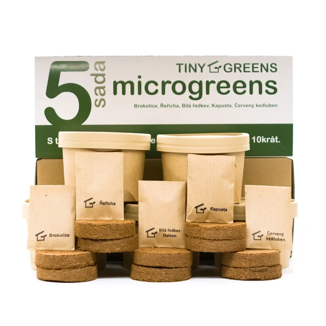 Pěstební sada Microgreens - 5 druhů