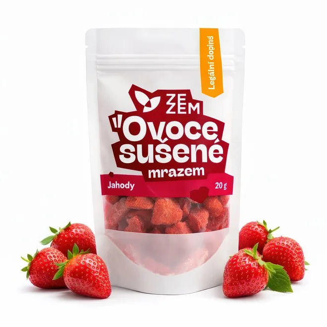 Jahody sušené mrazem, 20 g