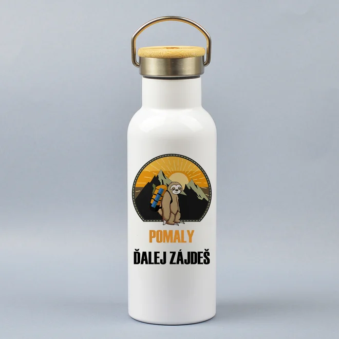 500 ml Turistická termofľaša "Pomaly ďalej zájdeš"