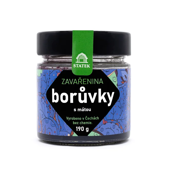 Borůvková zavařenina s mátou, 190 g