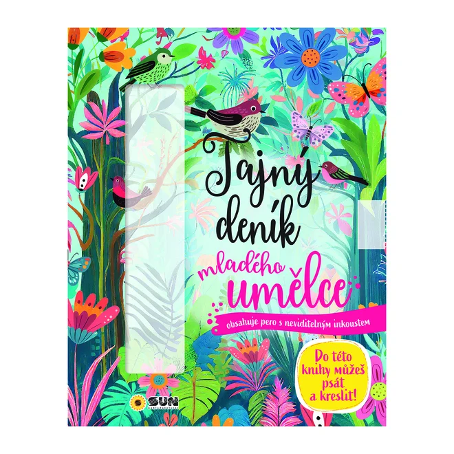 Tajný deník MLADÉHO UMĚLCE + klíček a pero s neviditelným inkoustem