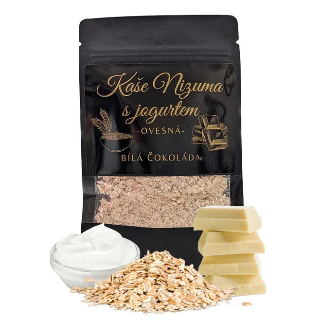 Jogurtová ovesná kaše - bílá čokoláda