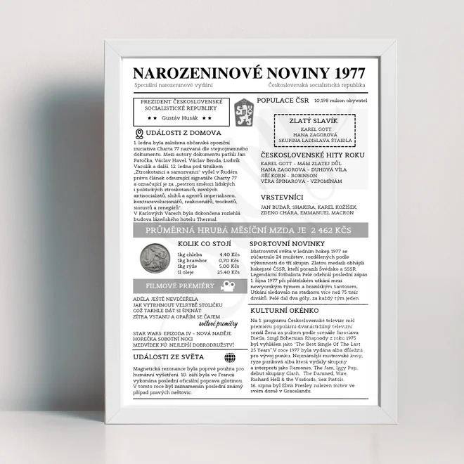 Narozeninové noviny 1977