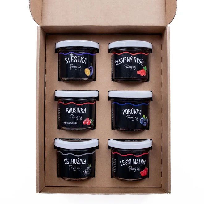 6 x 125 g Darčekové balenie pečených čajov (les+sad+černica+čučoriedka+jahoda+egreš)