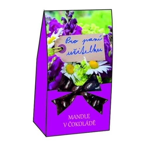 Mandle v čokoládě, 50 g - Pro paní učitelku (fialová)