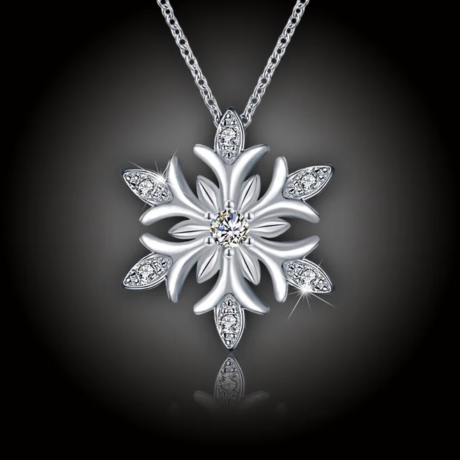 Krásný náhrdelník Crystal Snowflake