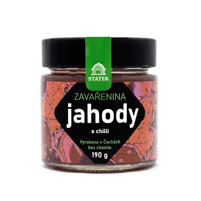 Jahodová zavařenina s chilli, 190 g