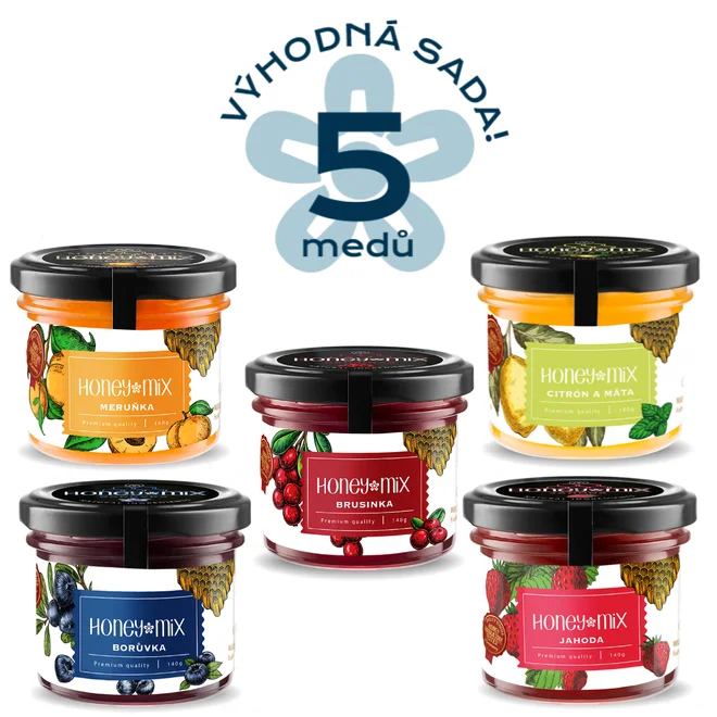5 x 140 g Degustačná sada ochutených medov