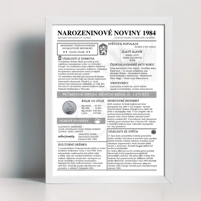 Narozeninové noviny 1984