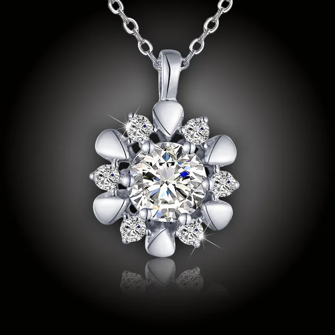 Třpytivý náhrdelník Crystal Sunflower
