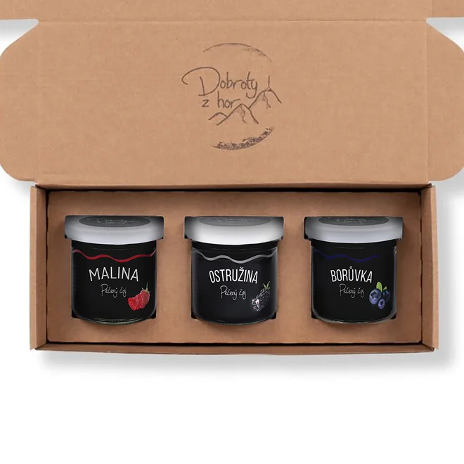 3 x 125 g Darčekové balenie pečených čajov (malina+černica+čučoriedka)