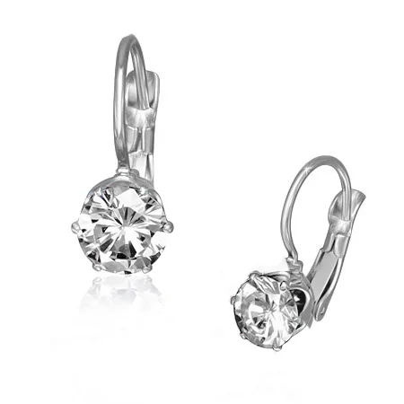 Náušnice se dvěma krystaly Swarovski Elements - Claris - 6 mm