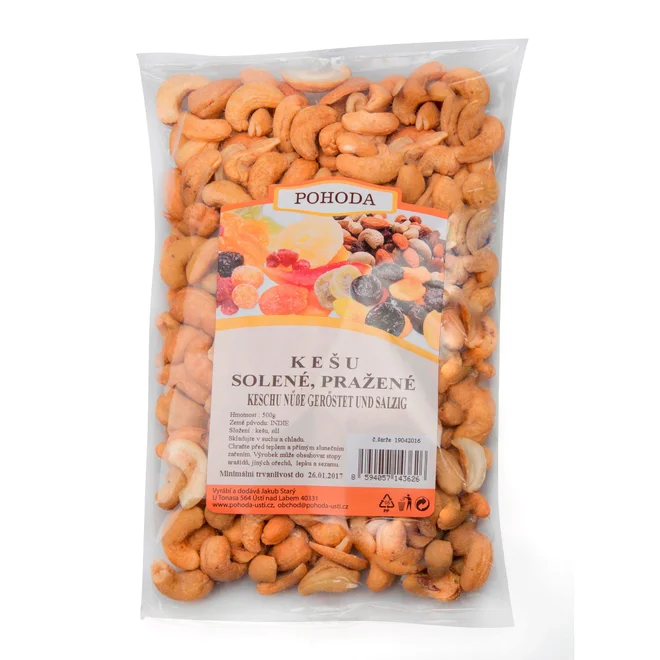 Kešu pražené solené, 500 g
