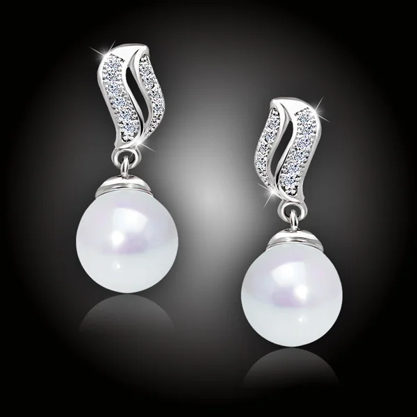 Perlové náušnice Gloria - White Pearl